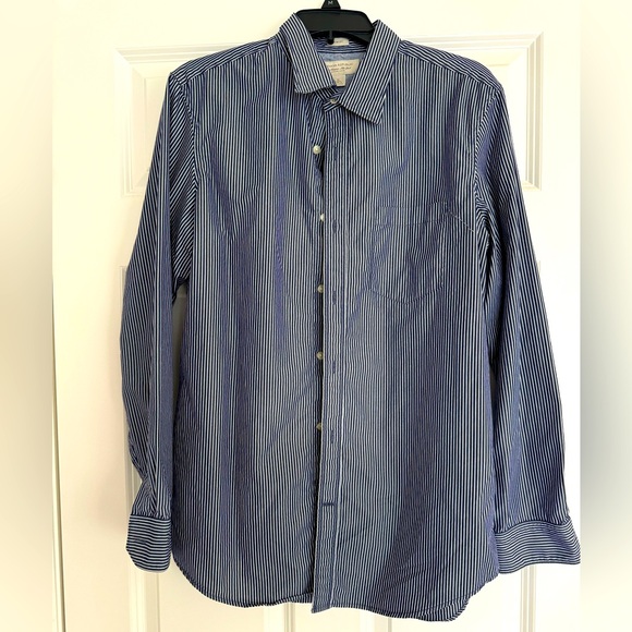 Banana Republic San Francisco New York Mens Shirt White/ Blue - Picture 1 of 8